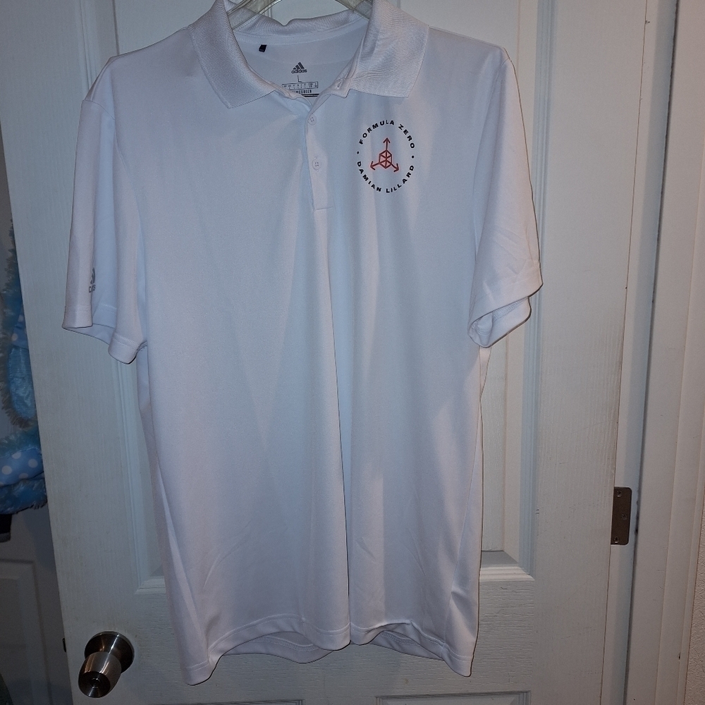 Addidas Damian Lillard Formula Zero Polo Shirt White Large